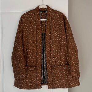 bang-de-pobo brown quilted floral jacket
